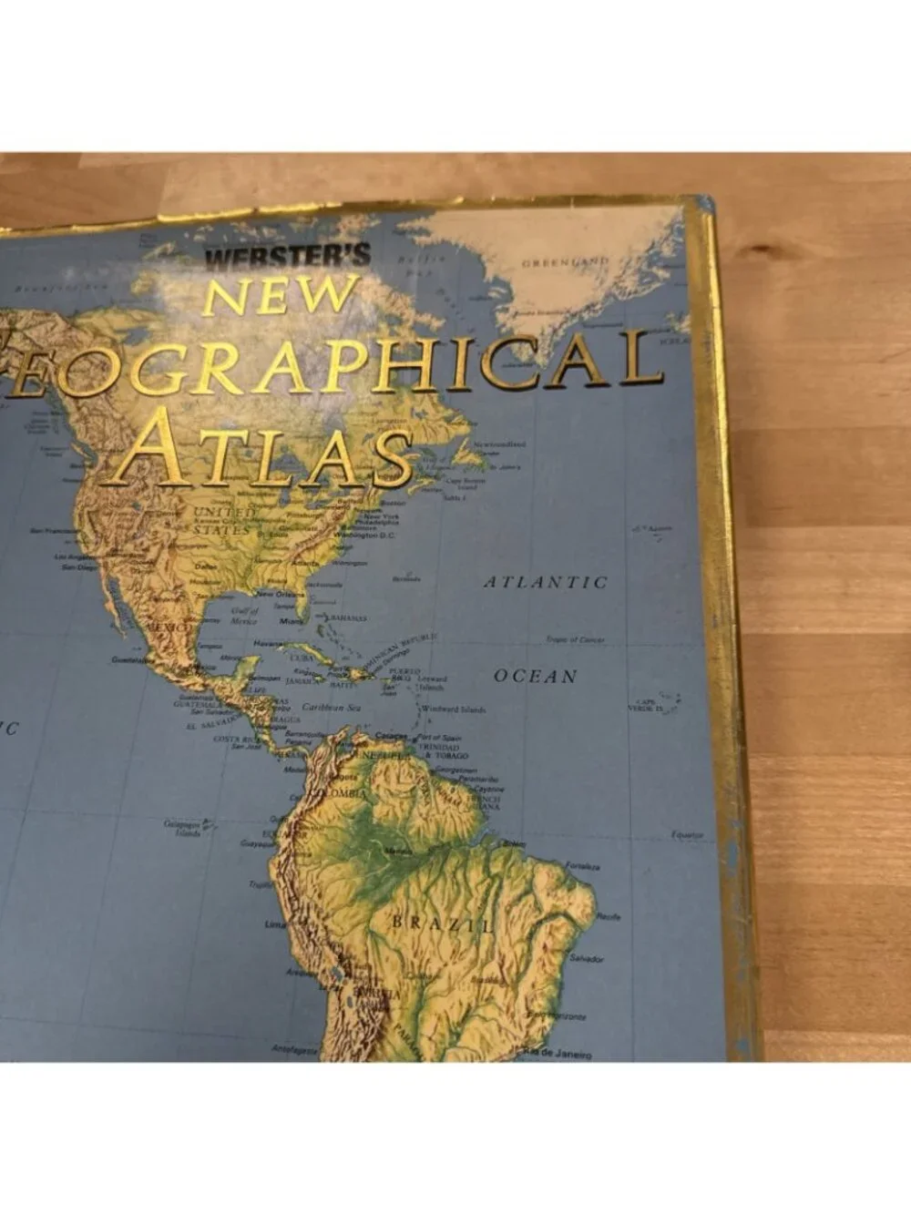 Vintage 1990 Webster’s New Geographical Atlas United States & World Hardcove
